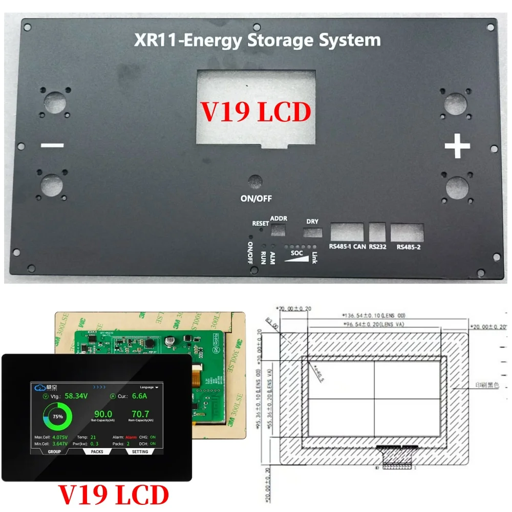 

JBD BMS XR BMS Панель корпуса аккумулятора Панель BMS для хранения энергии