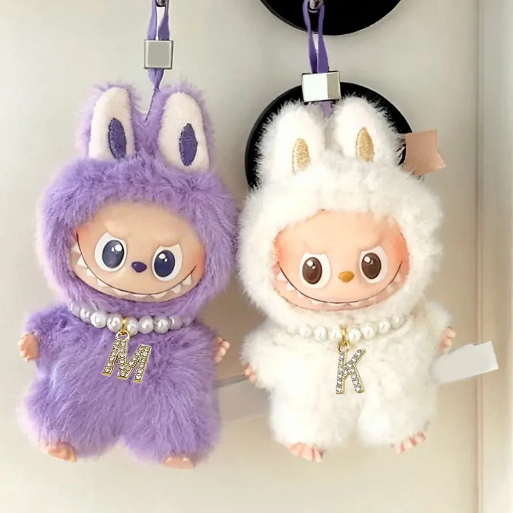 ل قلادة Labubu الصغيرة اكسسوارات رسائل قلادات اللؤلؤ ل Labubu 4.0 دبوس لسلسلة الحب ملابس دمى اكسسوارات #2