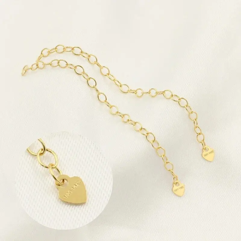 14K Gold Filled Extension Chain Love Heart 6.7CM Chain Necklace Gold Jewelry Minimalist Gold Filled Chain DIY Jewelry