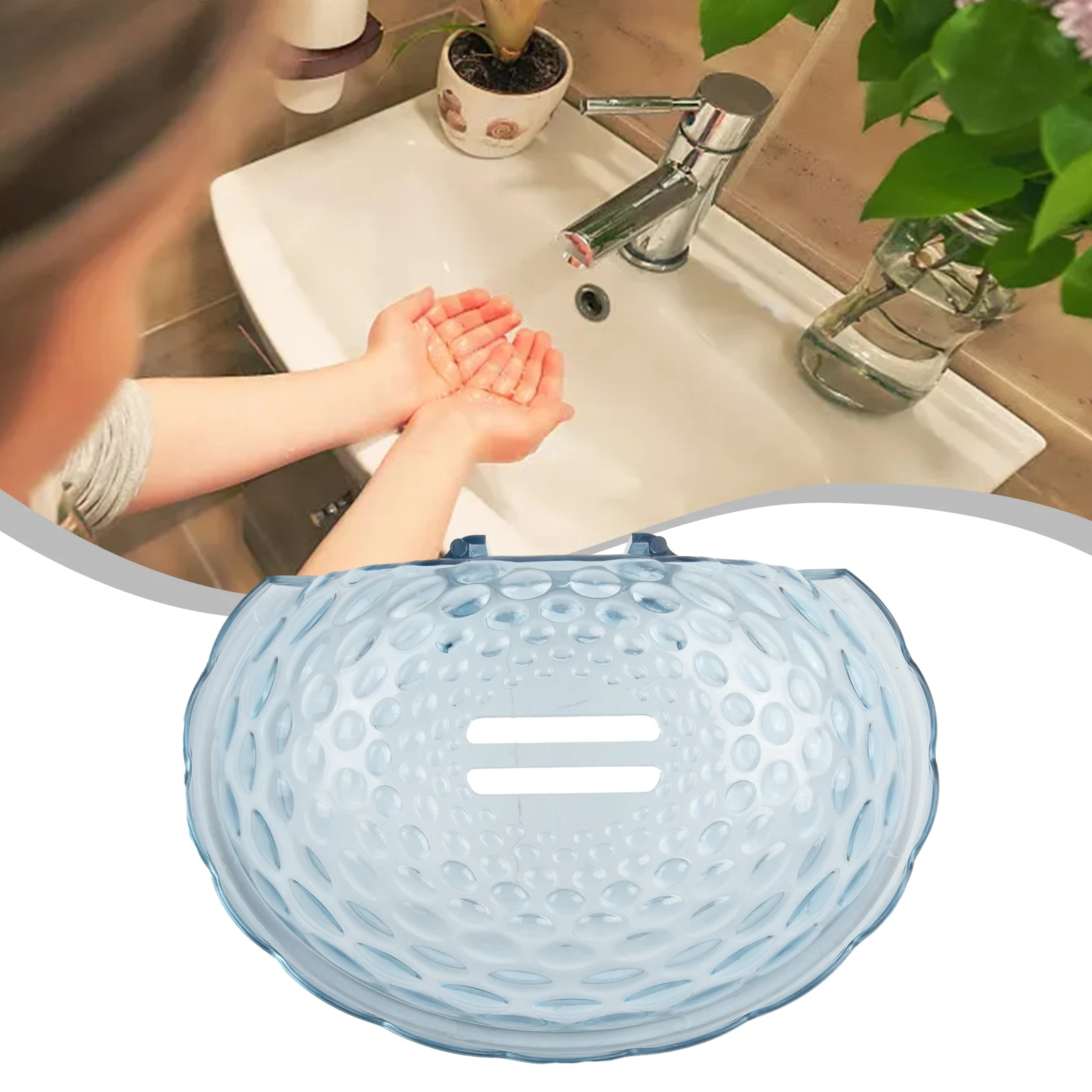 Sponge Soap Dish Soap Box 14x9.5x4.5cm ABS Drain Oilproof Storage Box Wall Holder Waterproof Bathroom Household