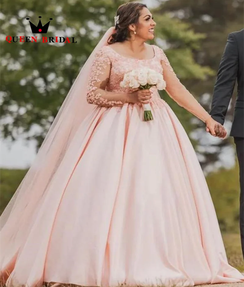 

Элегантные свадебные платья с длинными рукавами и аппликациями из бисера с квадратным воротником длиной до пола, свадебные бальные платья Vestidos De Novia Custom Z77Y