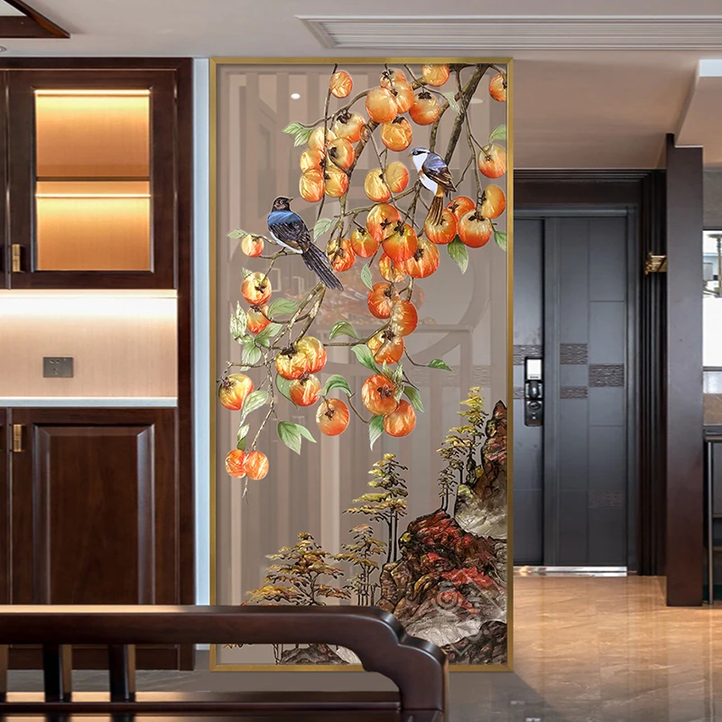 لوحات معلقة، ديكورات، شاشات، بيرسيمونز روي الجديدة، بيرسيمونز مطلية، مرسومة يدويًا