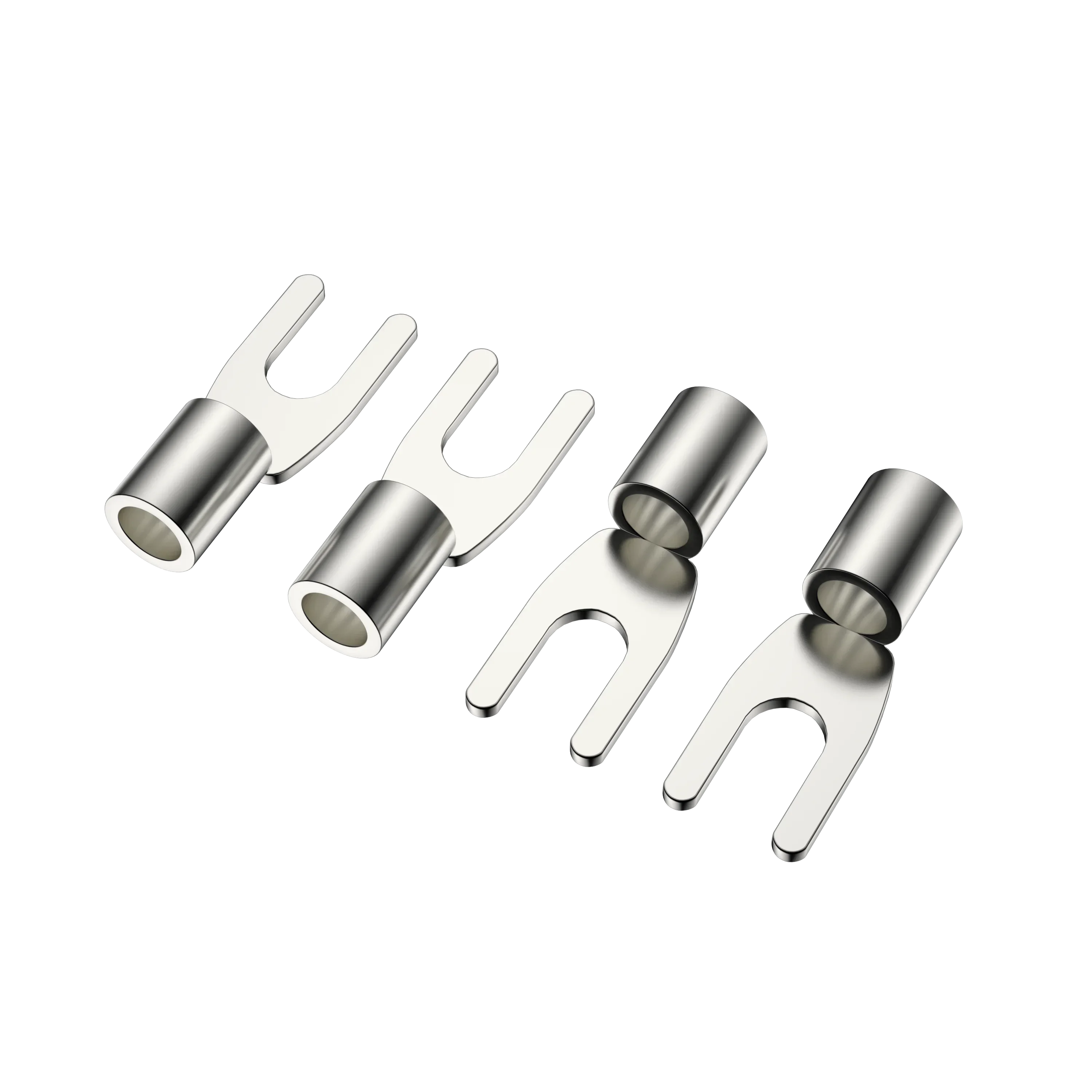 1PC wiborg VP202AG VP201AG Pure Silver Power socket installation Connector Y Fork Banana Plug