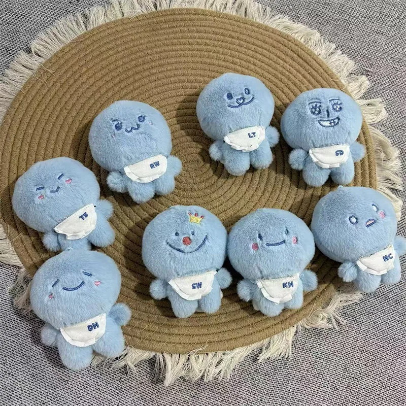 Hot Selling K-pop Idol Blue Plush Toy Keychain Cute Toy Pendant Soft Fluffy Unique Expression Plush Merchandise Gifts Fan Goods