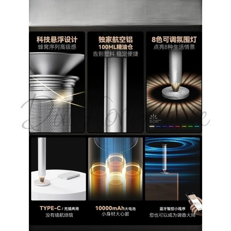Hotel Scent Diffuser Cold Air Nebulizer Tower Aroma Diffuser Waterless Diffuser for Large Room Hotel Office