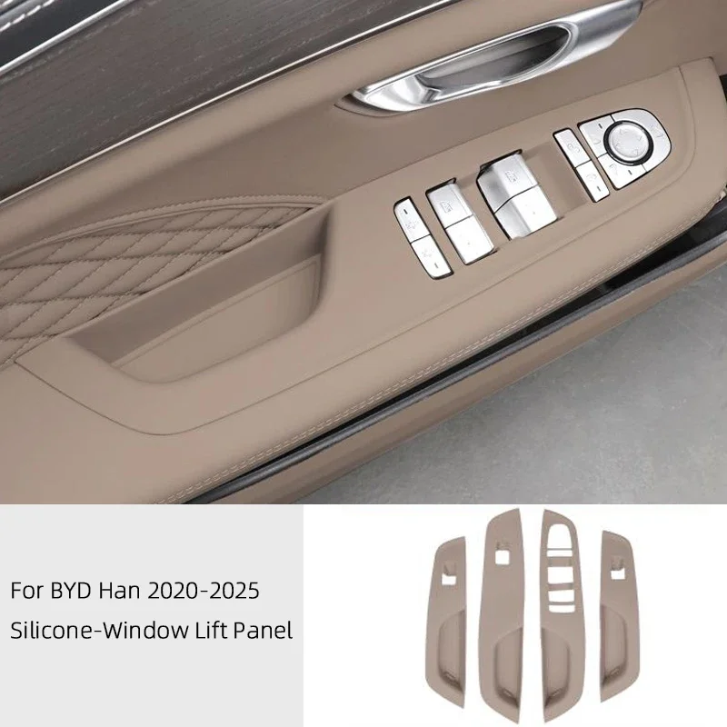 

Leather Overlays Interior Trim for BYA Han EV Dmi Dmp 2020 2021 2022 2023 2024 2025 Center Console Gear shift Panel, Door Pad
