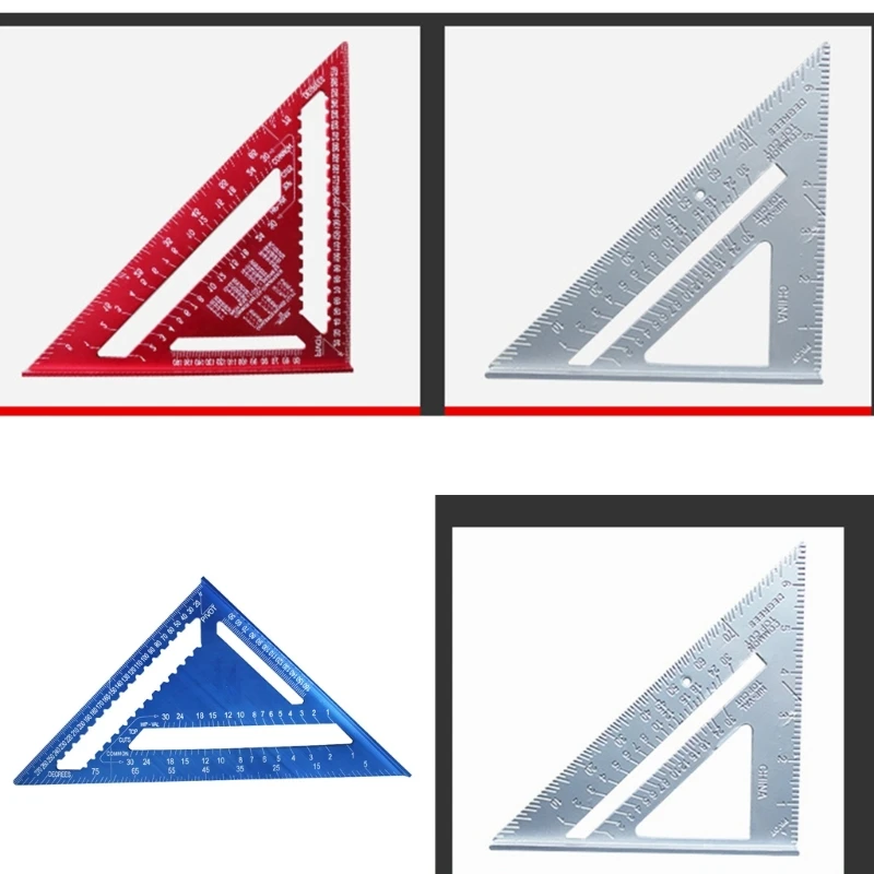 Industrial Grade Triangular Ruler Square Carpenter Triangle Rule Aluminum Alloy Triangle Ruler High-Precision Drop Shipping