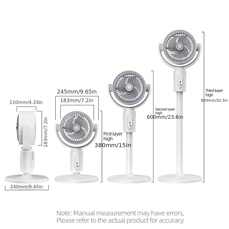 مروحة أرضية كهربائية محمولة ، إضاءة ليلية ، ارتفاع قابل للتعديل ، جهاز تحكم عن بعد ، دوران الهواء ، USB ، غرفة نوم ، منزل