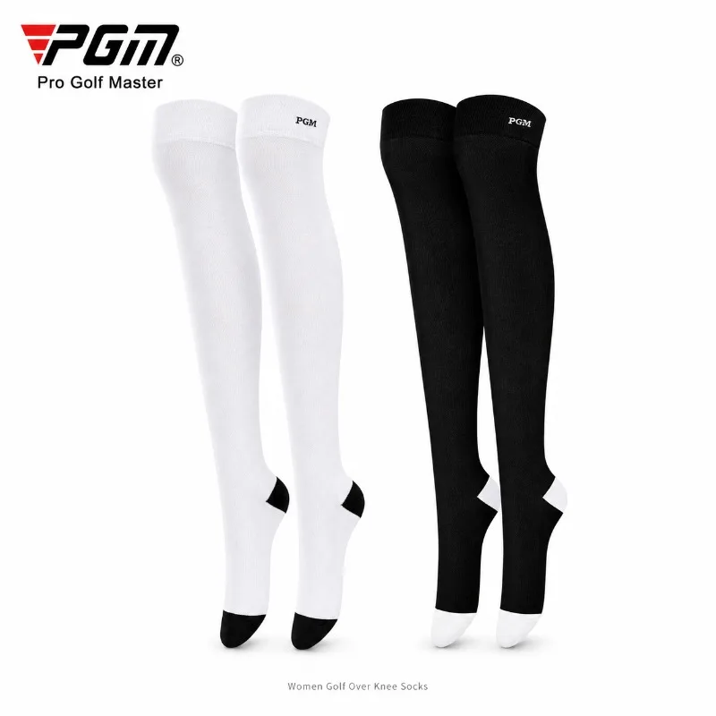 PGM Women Golf Over Knee Socks Cotton Knee High Sports Socks Thick Terry Sole Stretch Long Socks