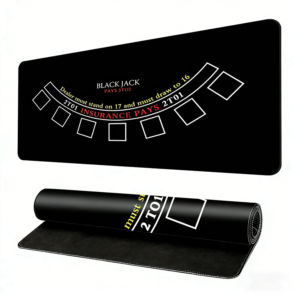 Thicken Professional Rubber Blackjack Baccarat Roulette Poker Table Pad  Texas Hold'em Poker Mat for Casino Party Bar Board Game
