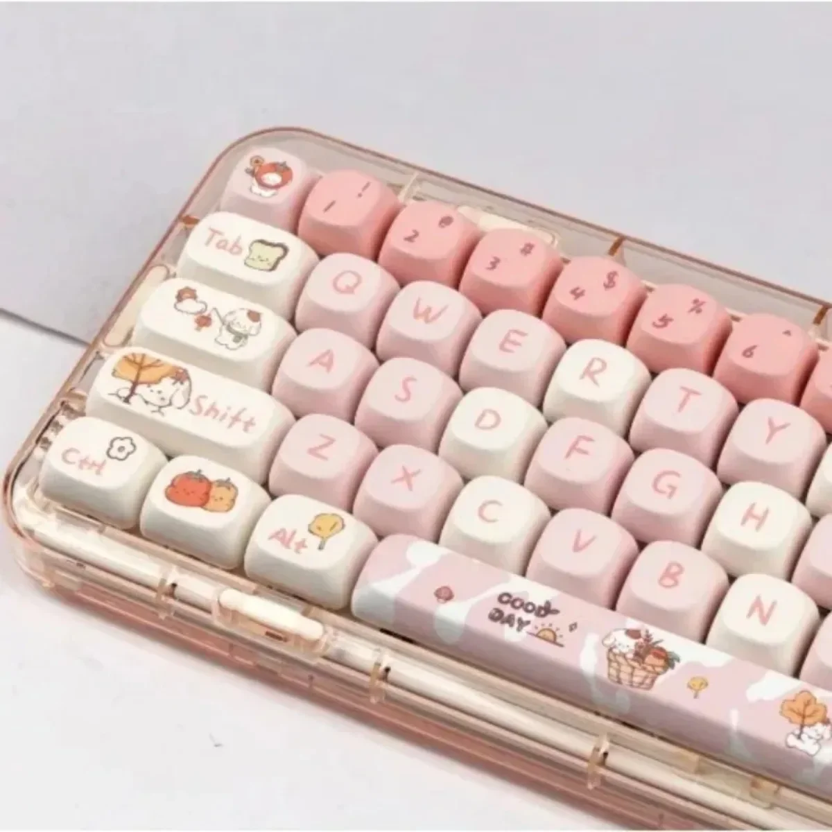 Custom Keycaps Autumn Puppy Mechanical Keyboard Keycap 140Keys MOA Profile Pink PBT Sublimation Keycaps Keycap Set