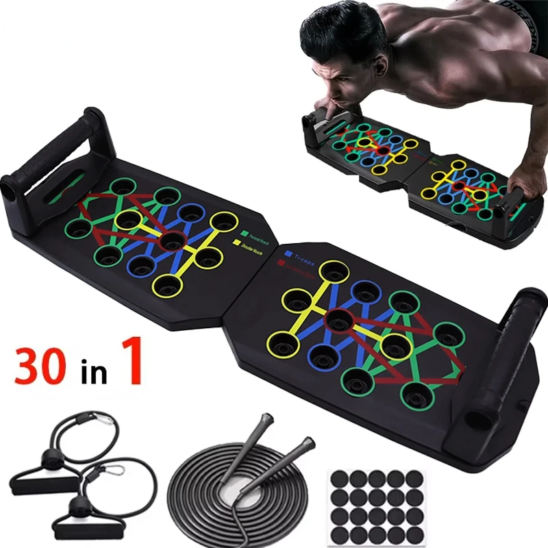 

Portable Multifunctional Push-up Board - Fitness and Muscle Training Device Home Workout Set Foldable Push Up Bar Resistance