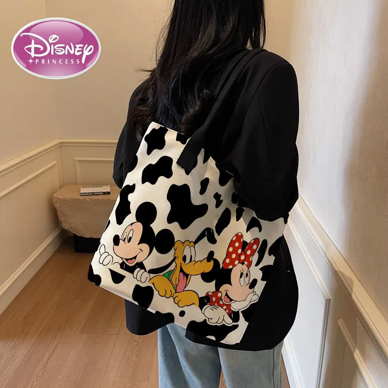 

Disney's New Cartoon Minnie Donald Duck Gaofei Canvas Women's Shoulder Bag Commuter Casual Large Handbag