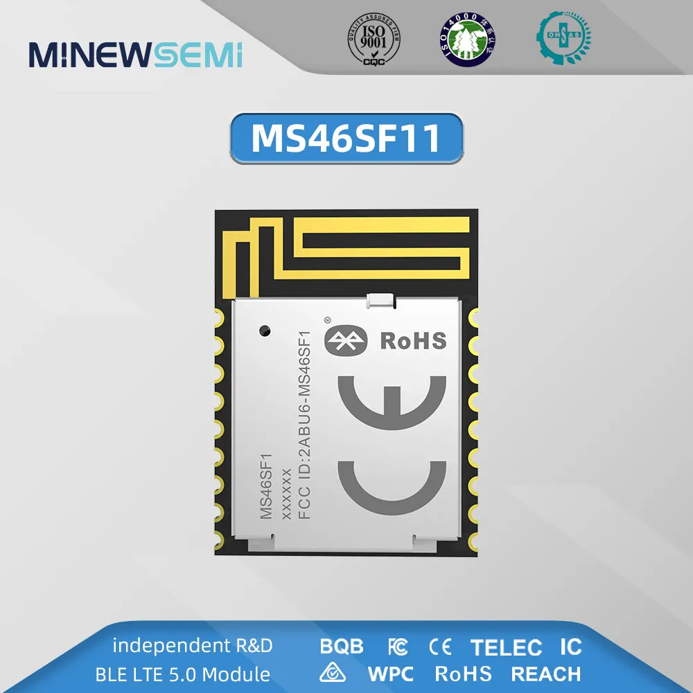 

Новое поступление, экономичный скандинавский беспроводной модуль nRF52805 Bluetooth BLE 5,0 MS46SF11 IoT с низким энергопотреблением