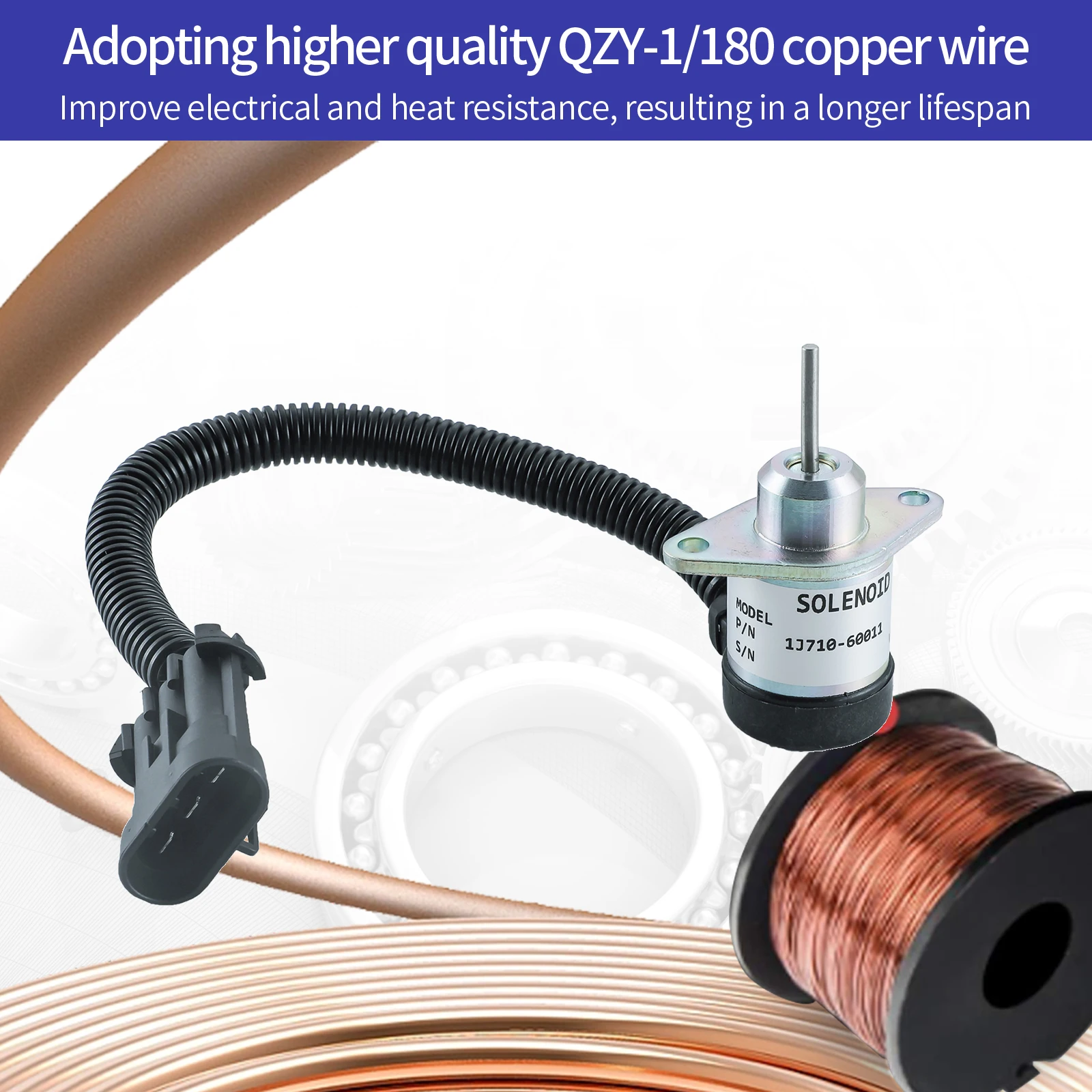 1J710-60011 12V เชื้อเพลิงปิดโซลินอยด์ 6691498 6691313 7000769   สําหรับ Bobcat S160 S185 S205 450 1E137-60012 หยุด Solenoid
