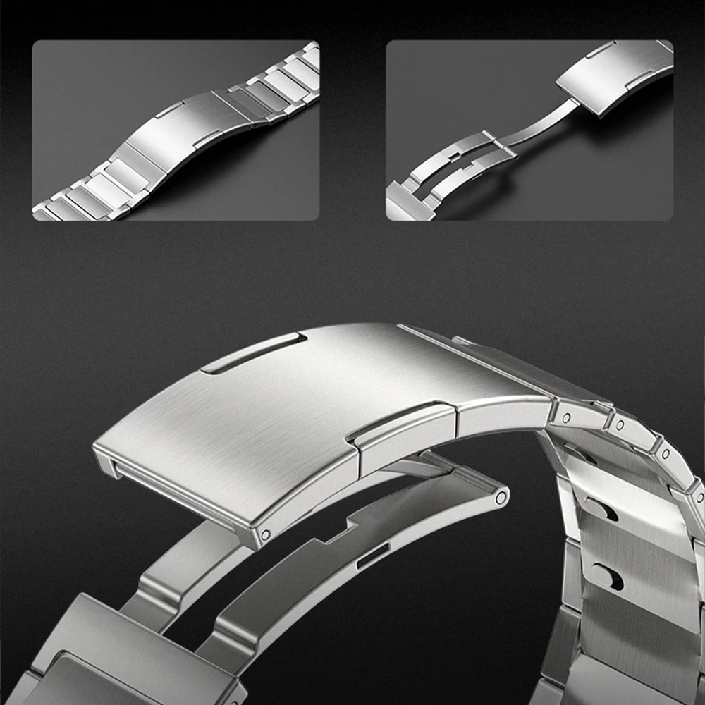 Tali Baja Tahan Karat untuk Jam Tangan Apple 49Mm Tali Ultra 2 1 Seri 10 46Mm 42Mm Tali Pas Cepat Iwatch 9 8 7 6 SE 4 5 45Mm 41 40Mm