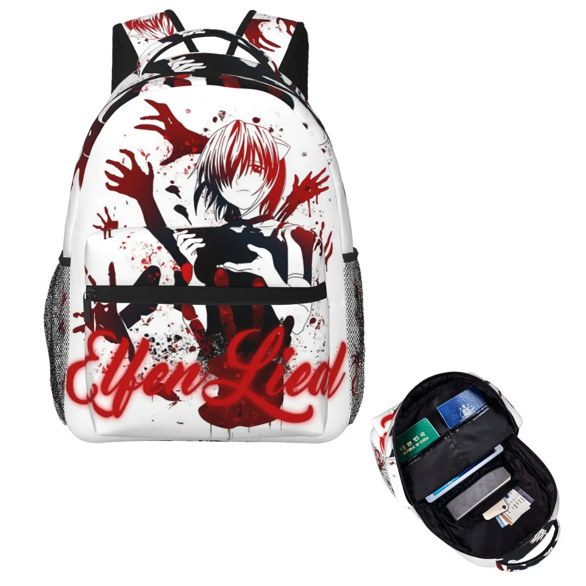

Elfen Lied Backpack Hot Sale Daypack Large Capacity Children BookBag School Bag Shoulder Bags for Men Women