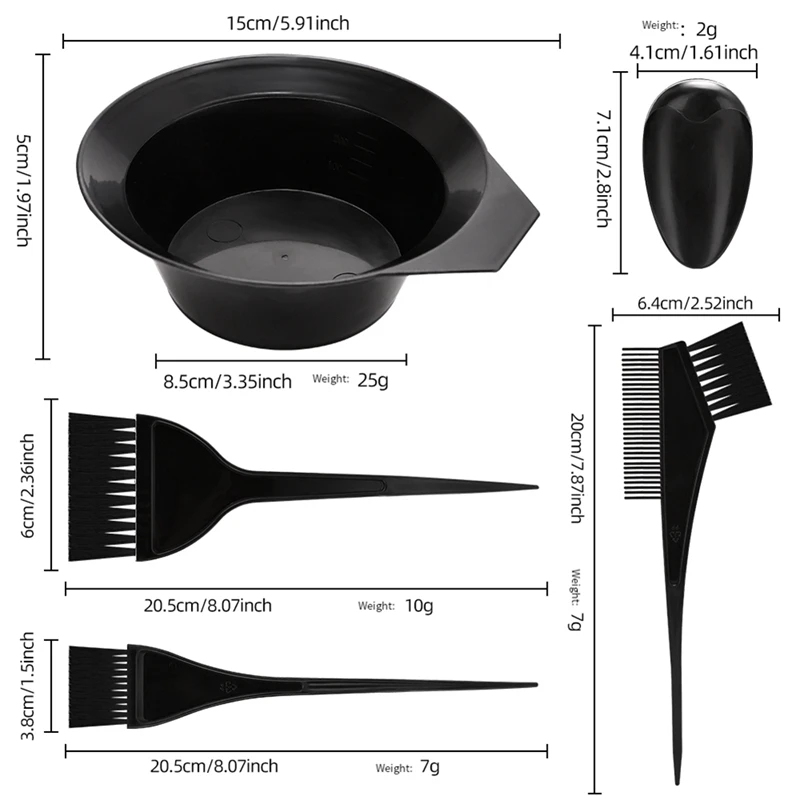 염색 염색 키트, 헤어 틴팅 볼, 헤어 교반기, 염색 브러시, 귀 커버, 머리핀, 헤어 컬러링 케이프, 16 개