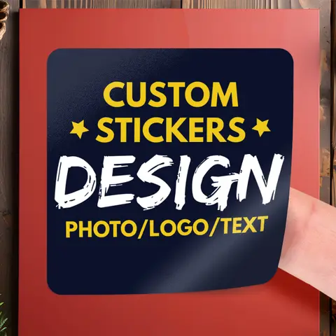 Personalized Stickers Custom Photo/Logo - Reusable Decals for Car Windows, Journals & Party Decor | Multi-Surface Use
