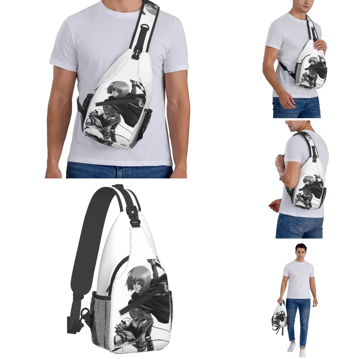 Armin Arlert Attack On Titan Sling Bags Chest Crossbody Shoulder Sling zaino escursionismo viaggi Daypacks Shingeki No Kyojin casual