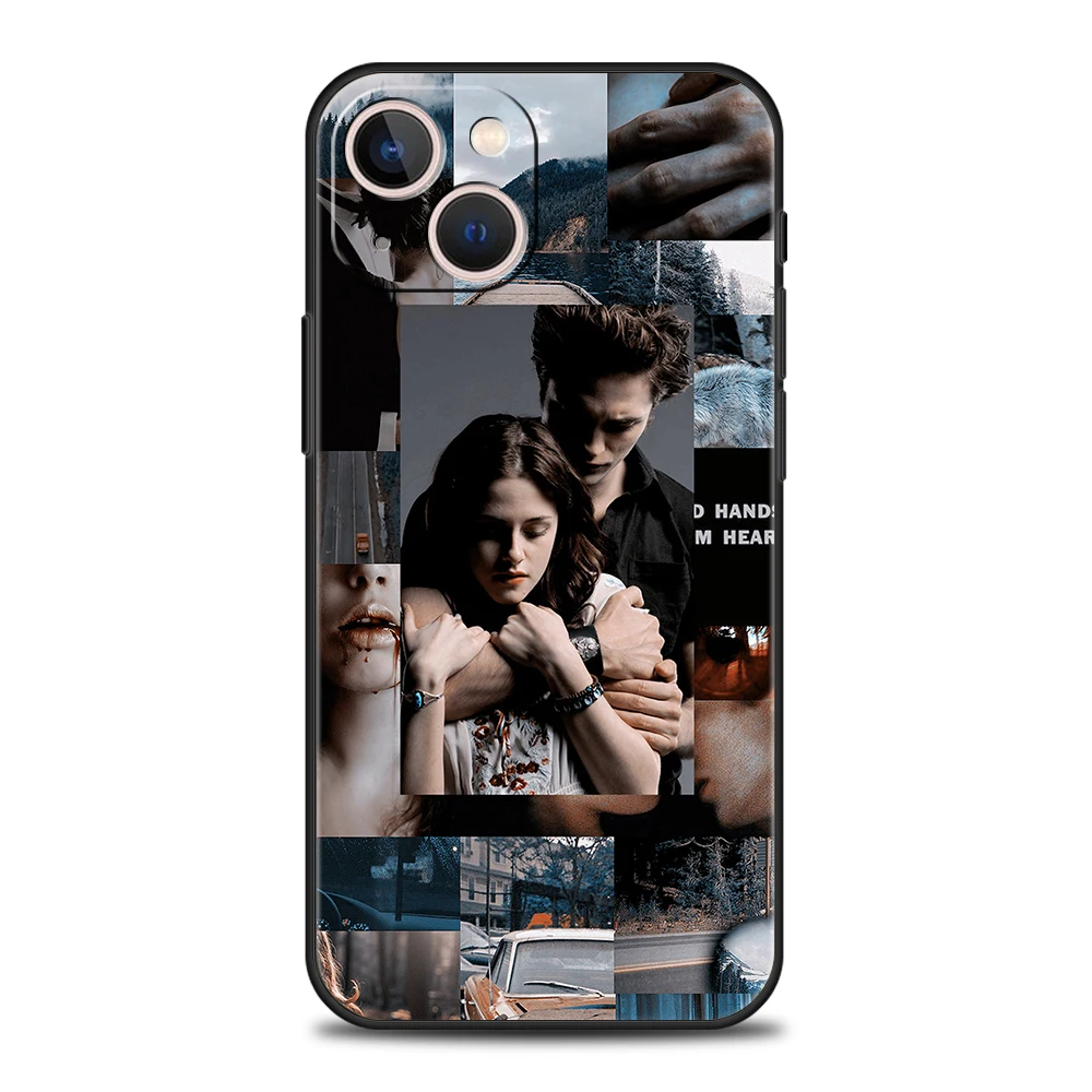 Twilight Saga Luxury Phone Case For iPhone 11 12 13 14 15 16 Pro Max Mini X XR XS 7 8 Plus SE Silicone Cover Black Funda