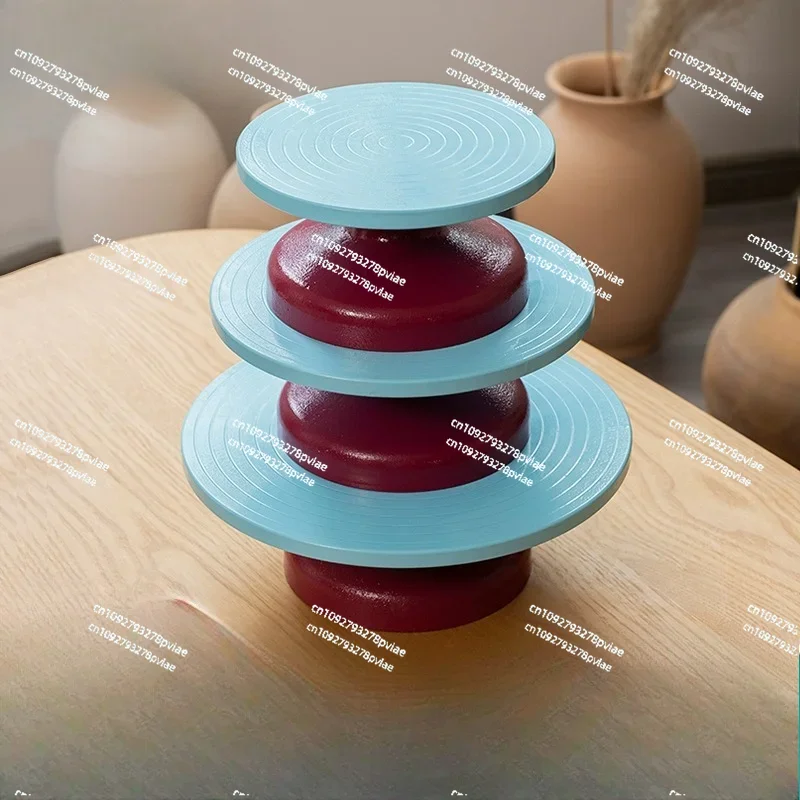Ceramic tools clay cast iron double bearing turntable sculpture hand-painted cake making teaching handwheel