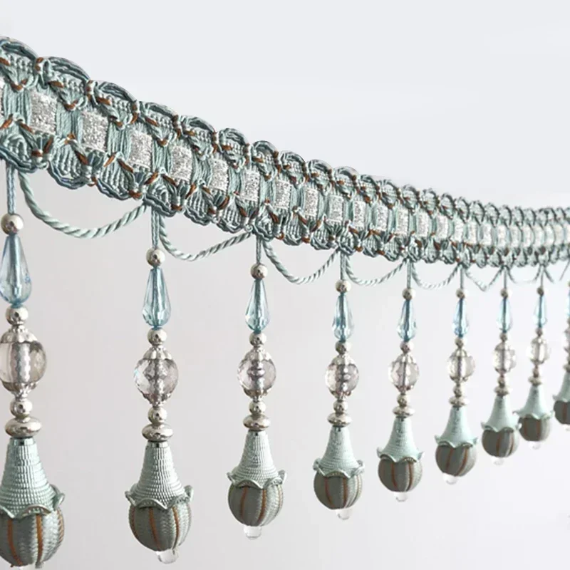 13.5cm Curtain Accessories Tassel Fringe Trim Pineapple Bead Ribbon for Home Textile Drapery Sewing Decoration