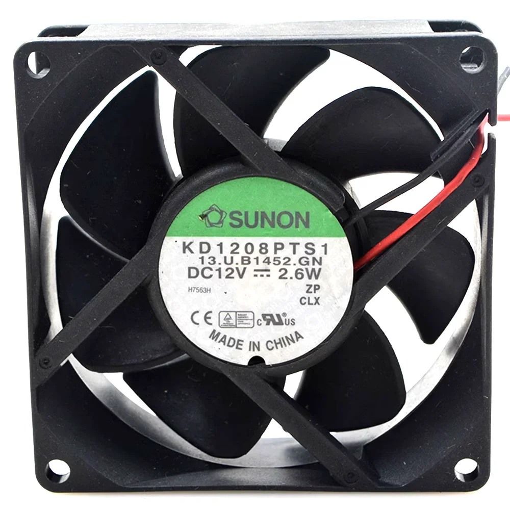 For SUNON KD1208PTS1 80*80*25mm 8025 8CM 12V 1.9W Low-Current Power Supply Chassis Cooling Fan