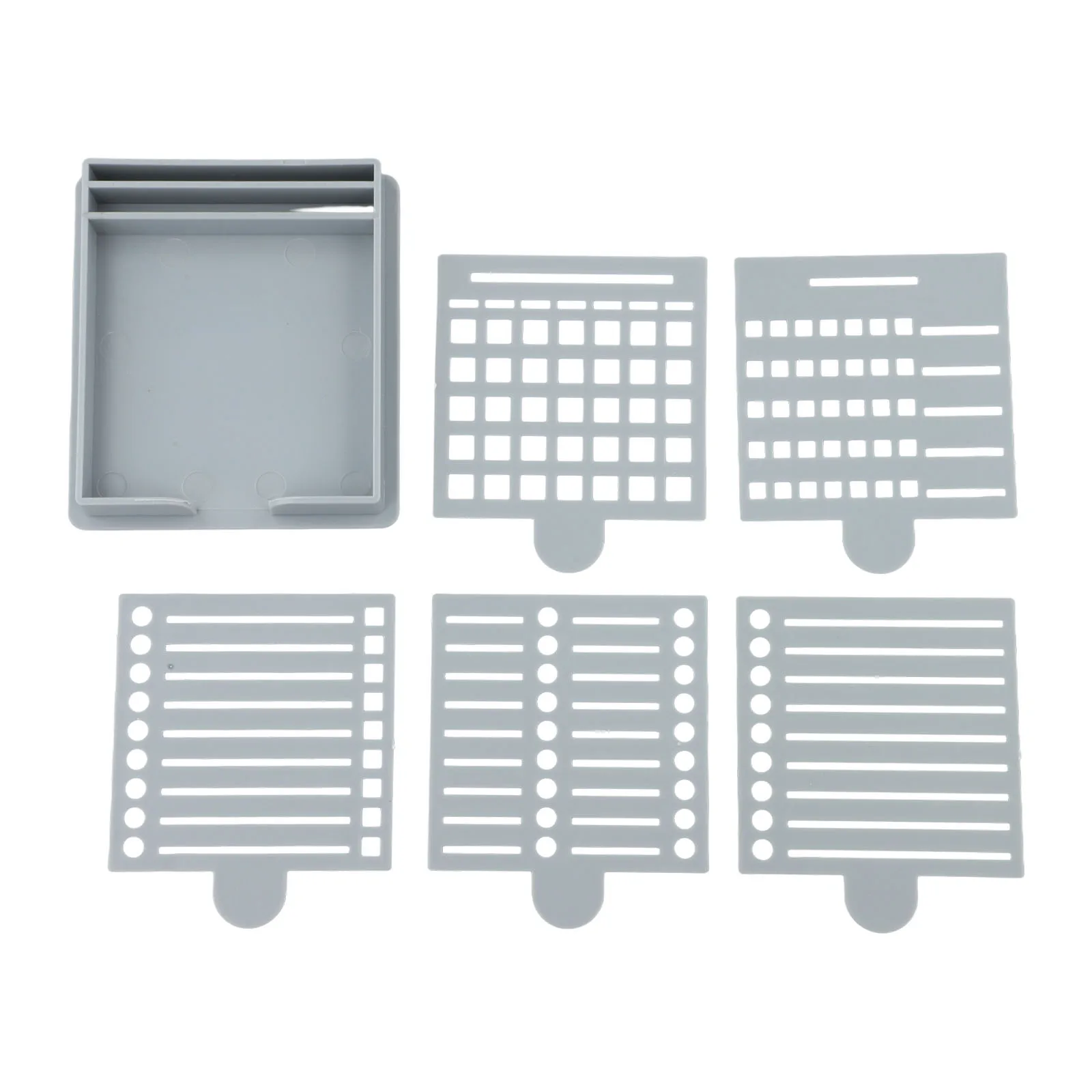 Note Holder Set With Stencil Template Compact Notepad Dispenser For Home Office Student Teacher Memo Organization Tool