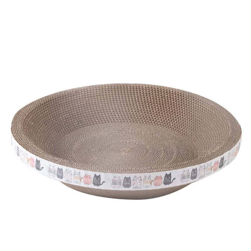 

Cat Scratching Board Bowl Shape Corrugated Paper Scratching Pad Cat Toy High Density Claw Grinding No Shedding Sleeping Play