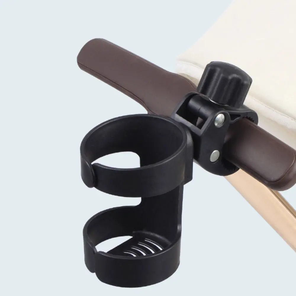 Suporte universal de copo de água para carrinho de bebê, suporte de plástico estável para bebidas, acessórios, instalação de barra de mão, suporte de copo de bicicleta