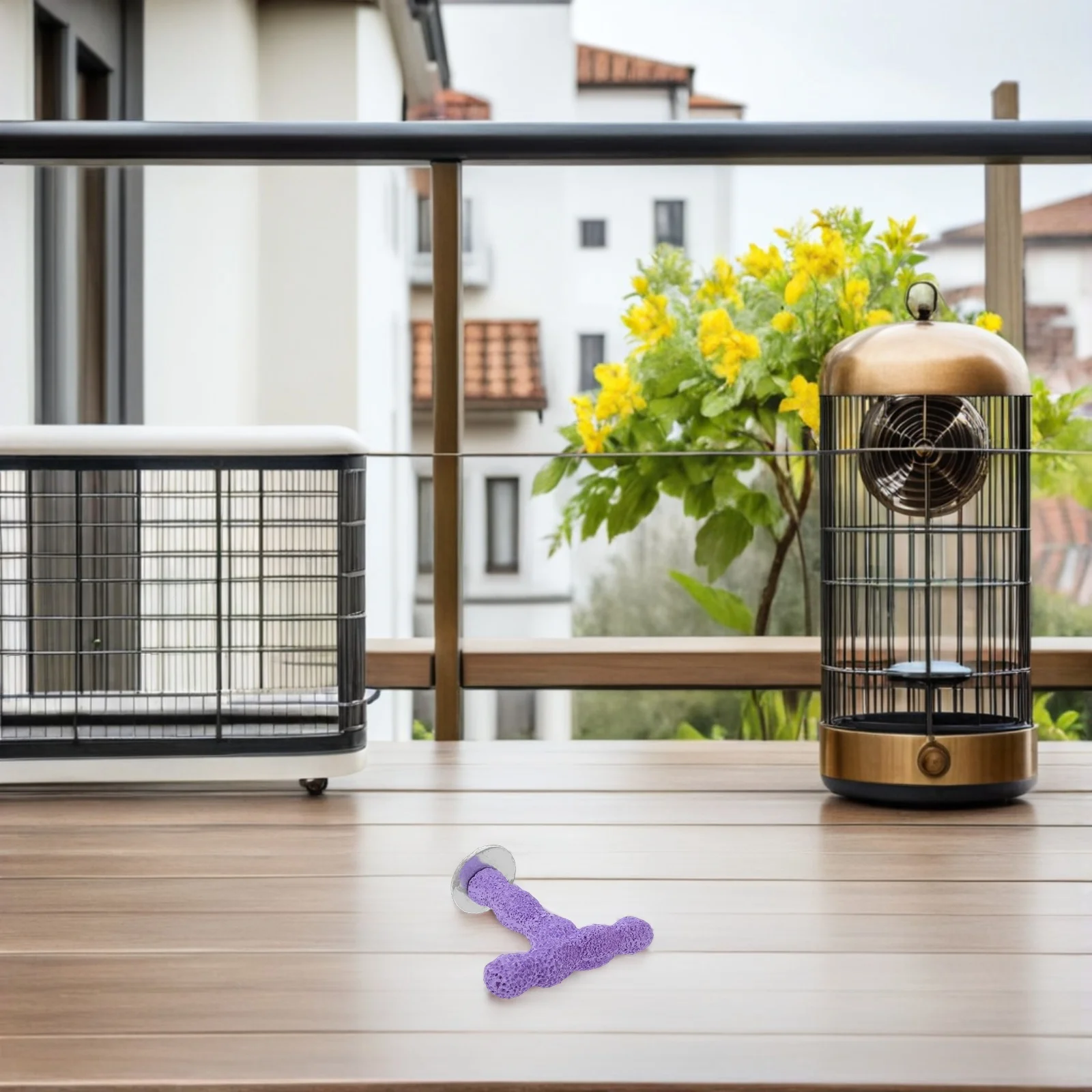 

3 Pcs Parrot Stand Perch Bird Pole for Parrots Cage Platform Toys Standing Play Resin