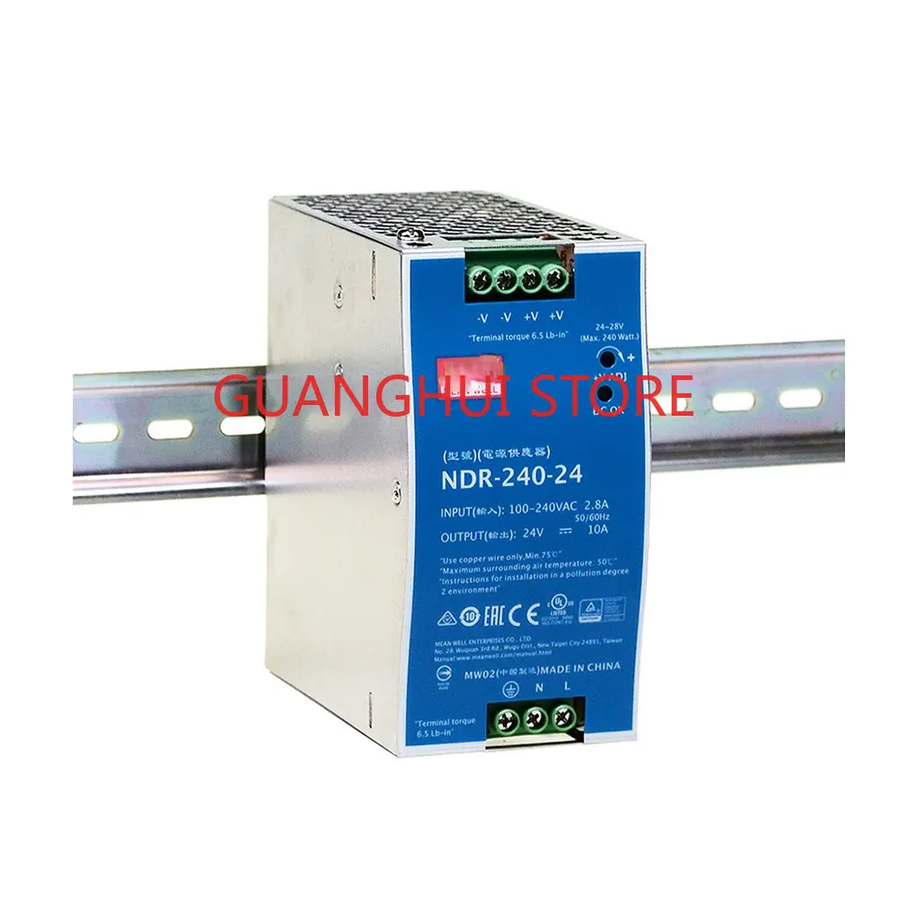 NDR-240-24 220 Turn 24V Rail 10A Switching Power Supply 240W Industrial Control PLC Drive DRP SP