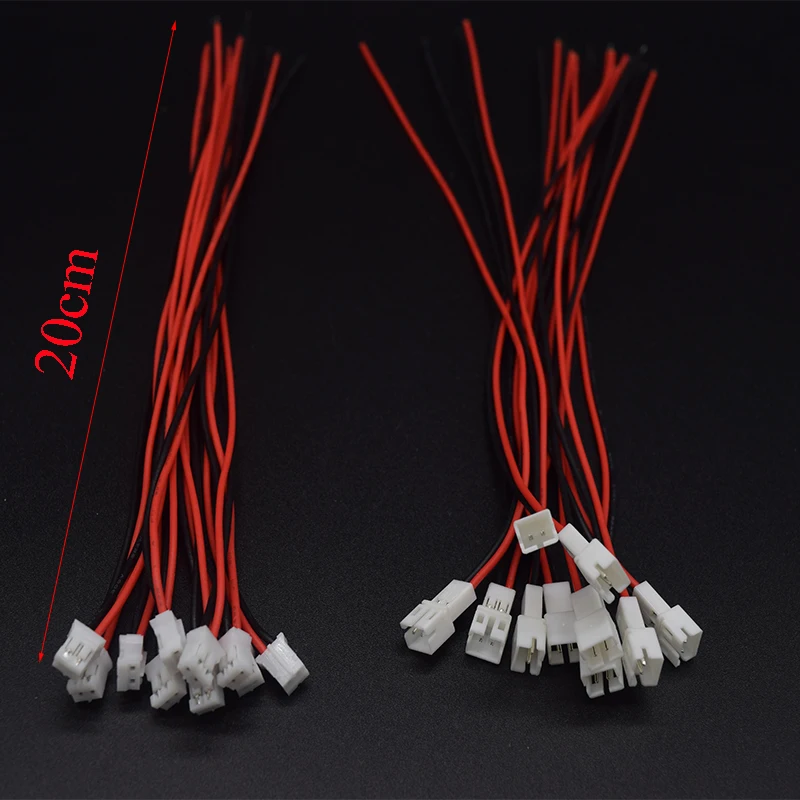 50/10/1Pair 20CM JST PH 2.0 Connector Male Female Plug 2P Micro jst Wire Cable JST-PH 2.0 Male Female Cable terminals