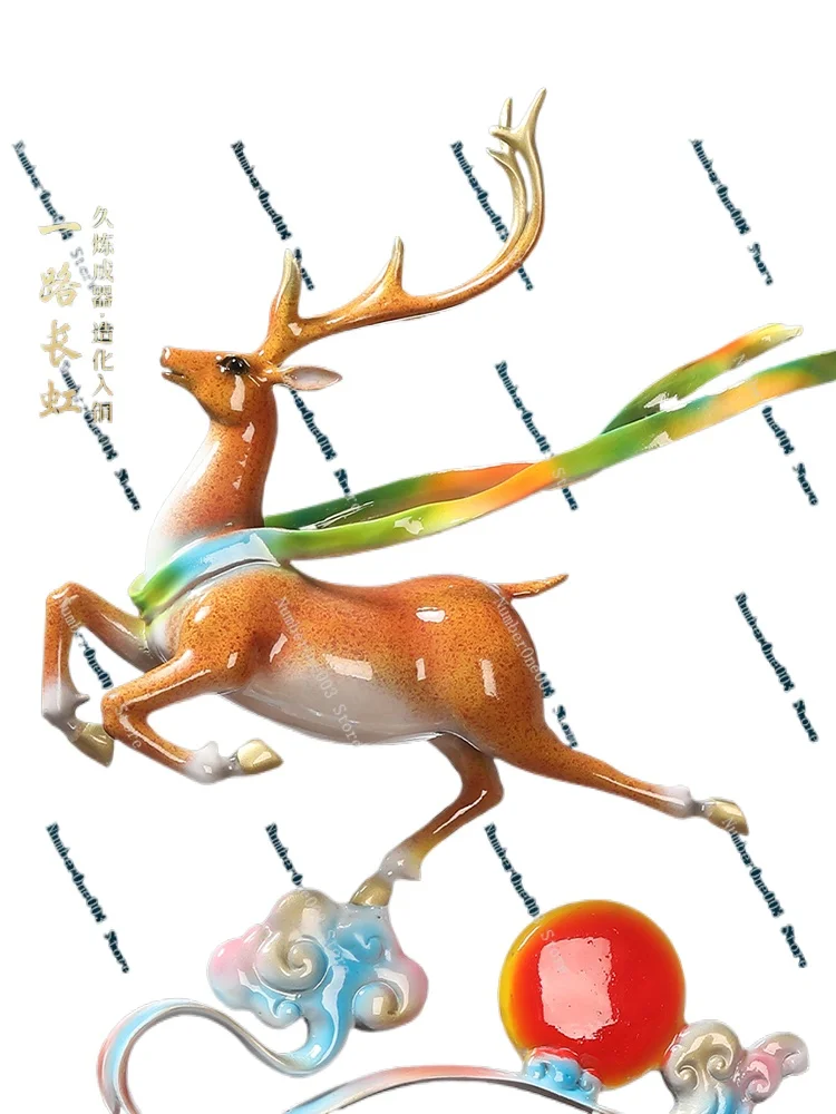 

Комната Рабочий стол Гостиная Прихожая Украшение Открытие Подарок Медный Олень Украшение Фортуна