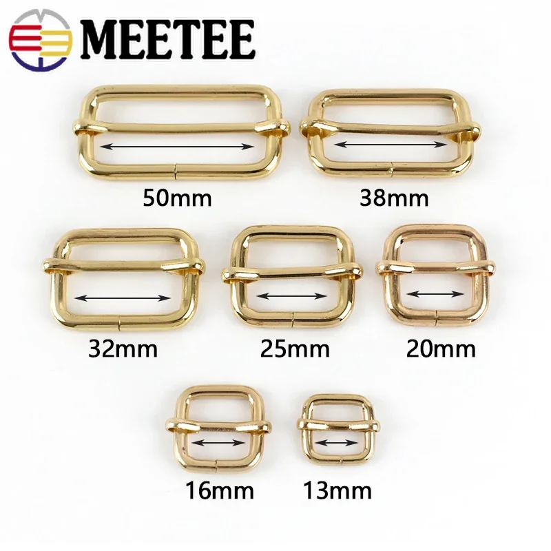 20Pcs 16-50mm borsa con fibbia per cintura in metallo Tri-glides Slides Roller Handbag Strap Pin Buckles Slider Adjuster accessori per indumenti fai