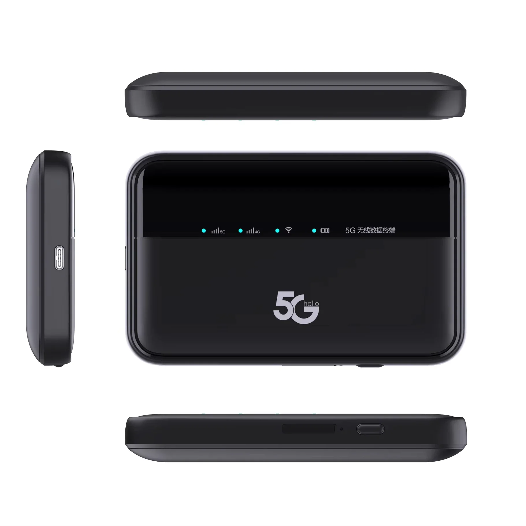 

Pocket WiFi 5G MTK WiFi 6 LPDDR4X 2GB RAM+EMMC 8GB ROM 4*4 MIMO 10000 MAH Li-ion Battery Mobile CPE Home Router