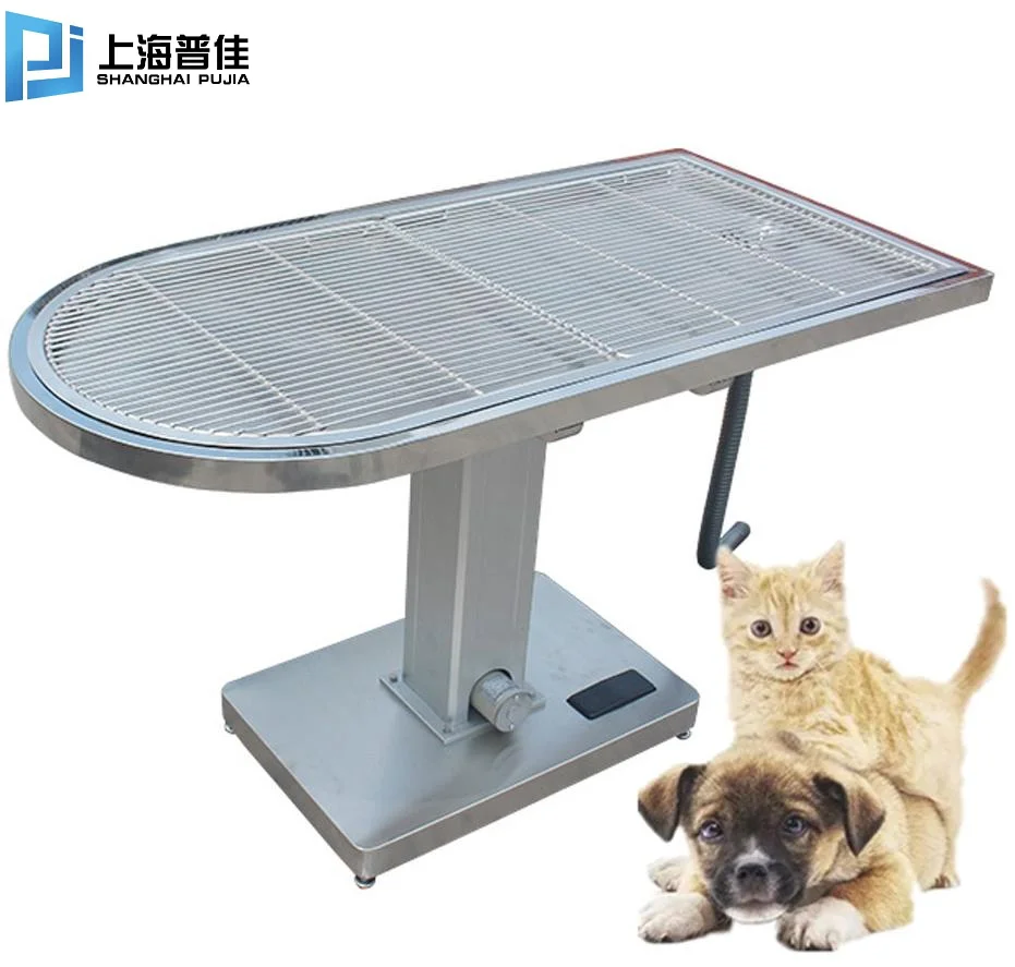 

Stainless Steel Veterinary Surgical pet treatment Table for animal electric lifting disposal platform