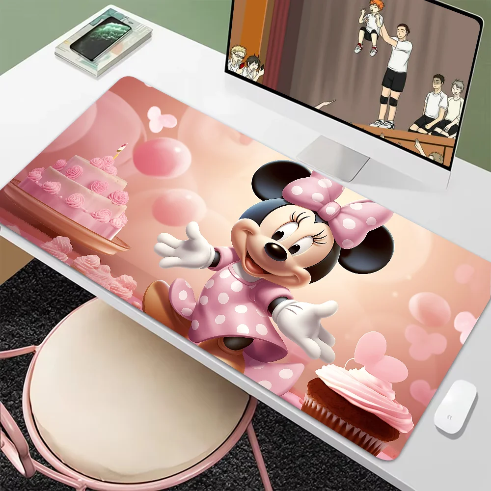 

MINISO Disney Minnie Mouse Cute Mousepad New Arrivals Large Gaming Mousepad L XL XXL Gamer Mouse Pad Size For Keyboards Mat