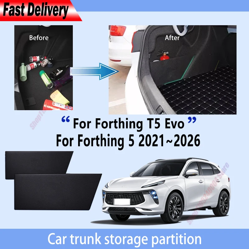 For Forthing T5 Evo 2021~2026 2025 Trunk Storage Partition Multifunction Storage Auto Interior Parts Organizer