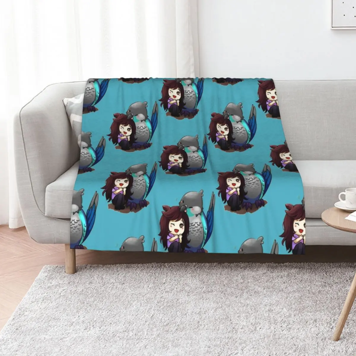 Love Bird Throw Blanket cosplay anime Plaid on the sofa Blankets Sofas Of Decoration Quilt valentine gift ideas manga Blankets