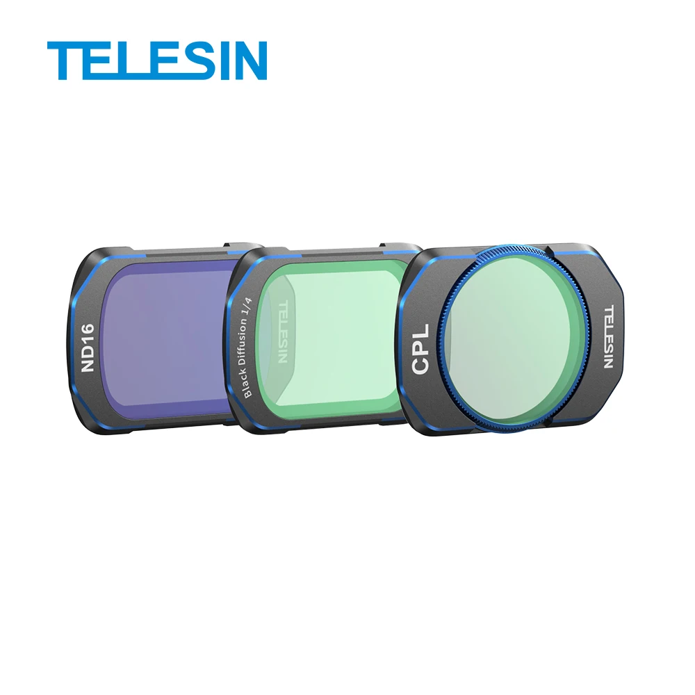

TELESIN Magnetic Filter Set for DJI Pocket 4 / 3 CPL + ND16 + 1/4 Black Diffusion, 2mm Ultra-Thin Multi-Layer Coating Filter