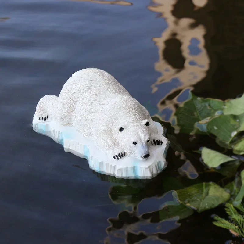 Creative Pond Resin Courtyard Garden Outdoor Pool Simulation Decoration Floating Animal Figurines Little Bear Statue Handicrafts