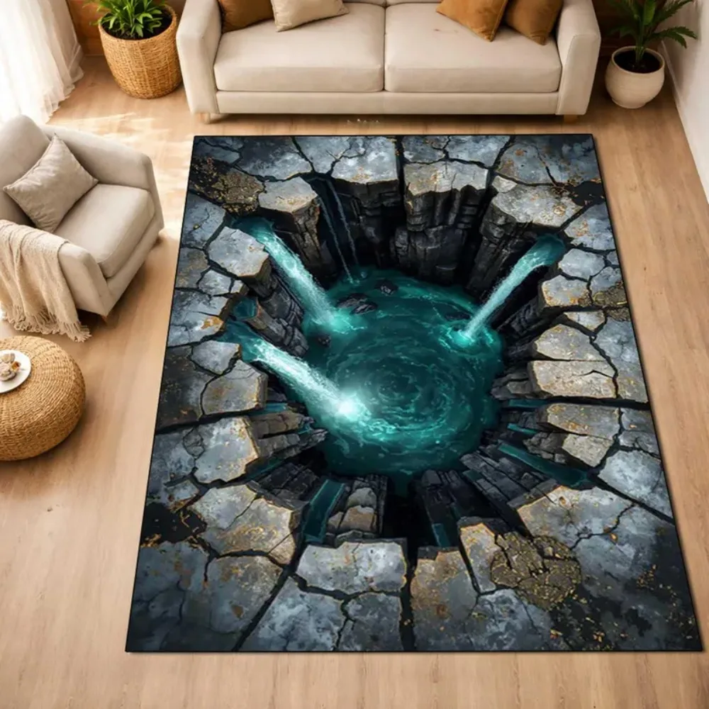 3D Staircase Illusion Floor Mat Secret Library 2D Flat Carpet Novelty Area Rug For Living Room Bedroom Reading Home Ornament
