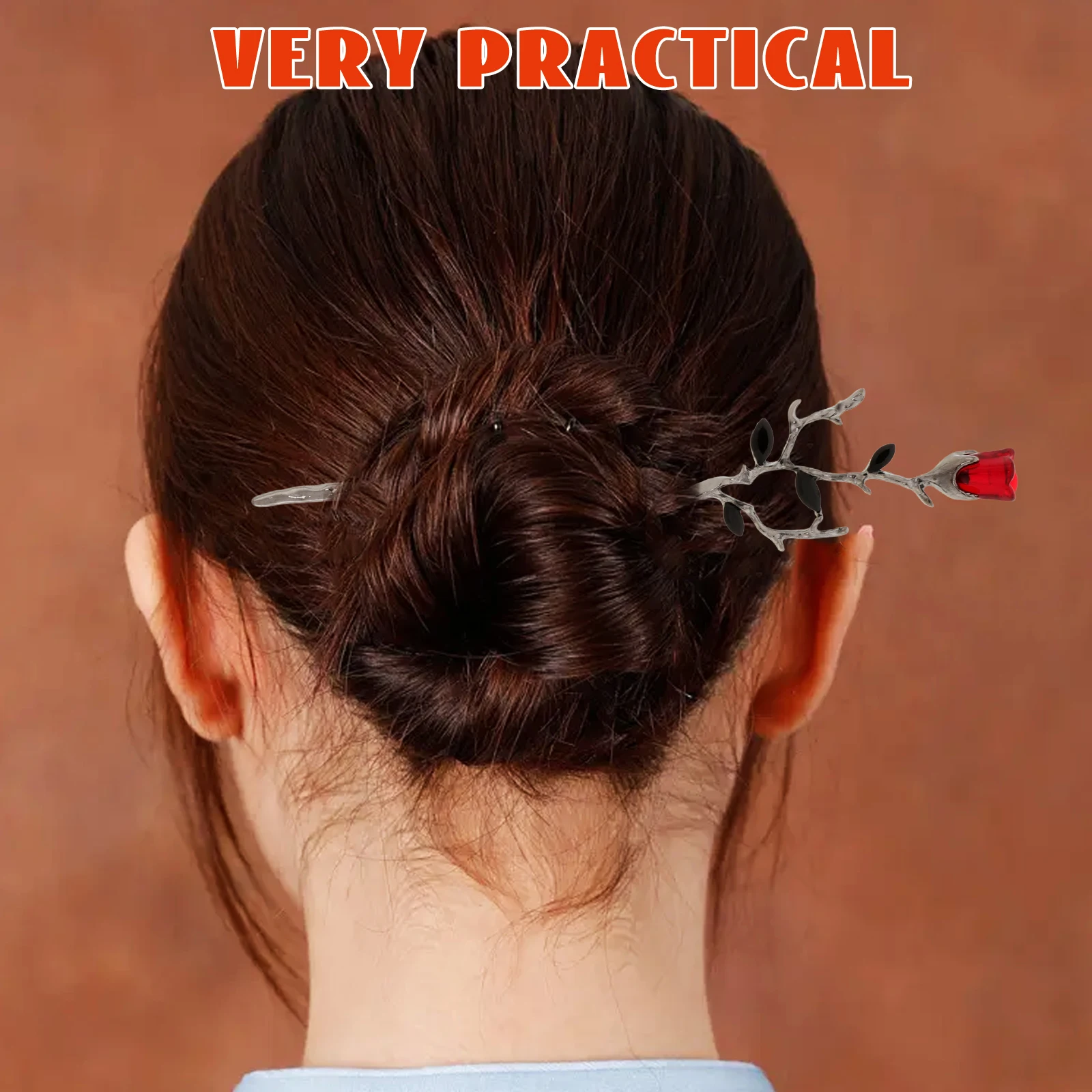 

Updo Hairpin Bun Alloy Chinese Style Decorative Retro Hairpins Vintage Leaf Elegant Lightweight Metal Sticks For Women