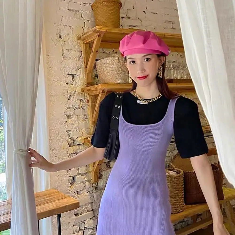 Retro jednokolorowy płaski kapelusz malarza brytyjski styl koreański styl Retro Beret gazeciarz czapka artystyczna kapelusz damski