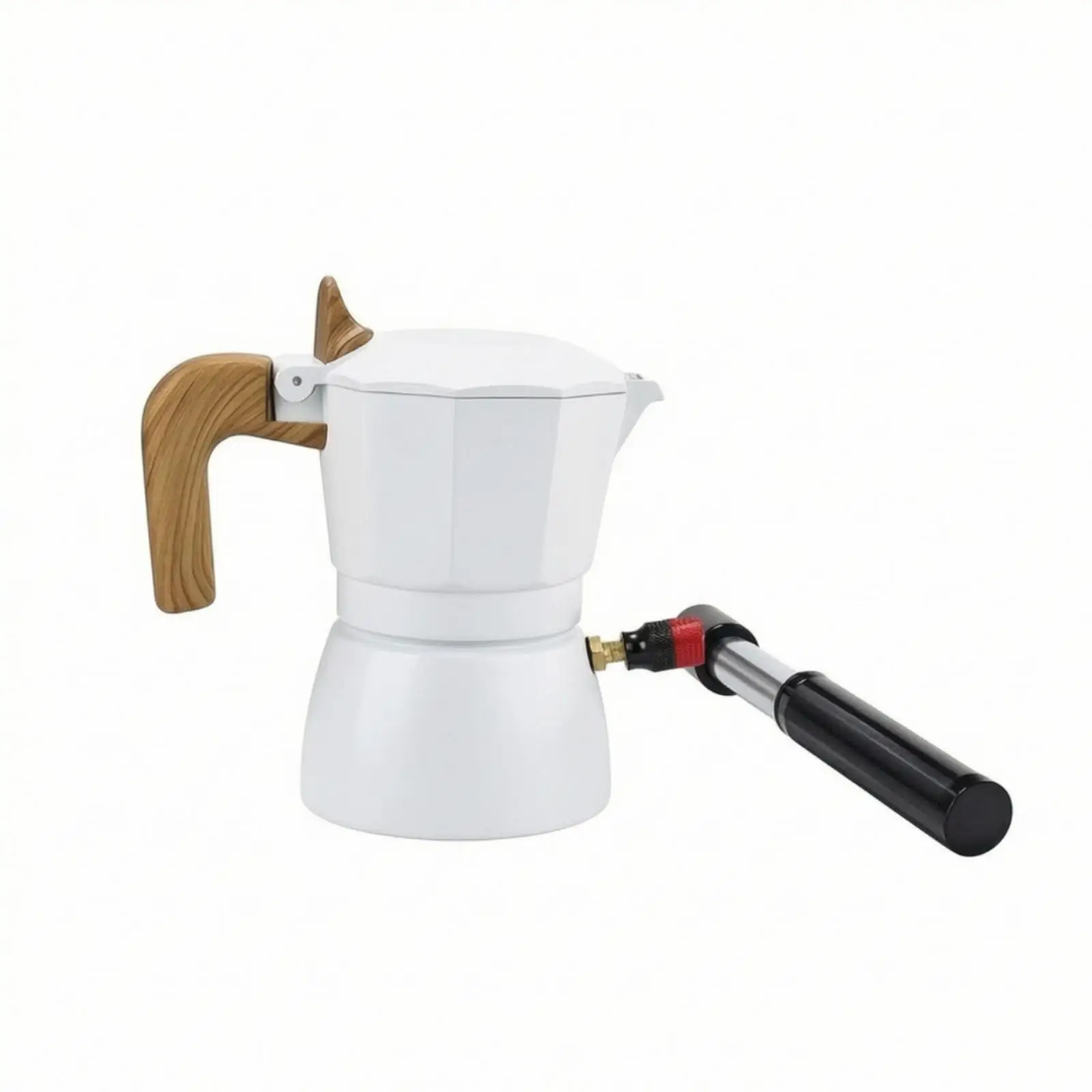 Stovetop Espresso Maker Pot with Manual Pump Compact Manual Air Pressure Coffee