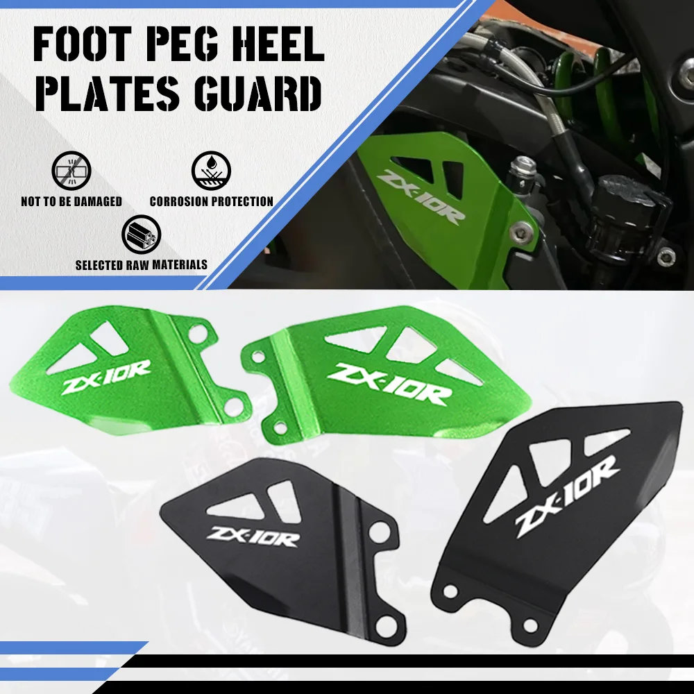 

Motorcycle For KAWASAKI ZX-10R ZX-10RR Footrest Hanger Pedal Protector Foot Peg Heel Plates Guard ZX10R ZX10RR 2011-2020 2019