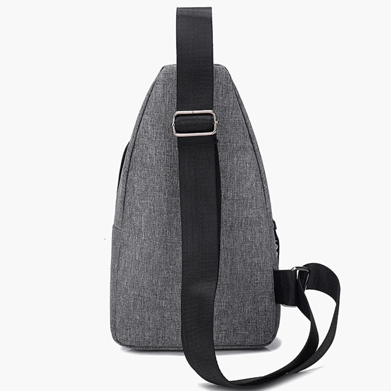 Men Shoulder Bags USB Charging Earphones Cable Hole Crossbody Bags for Men Anti Theft Sports Chest Bag Short Trip Messengers Bag