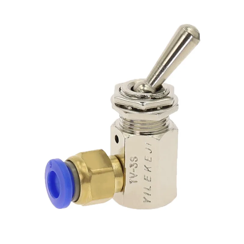 

TV-3S 2 Position 3 Way Metal Toggles Switch 5mm Thread Mechanical Air Pneumatic Valve